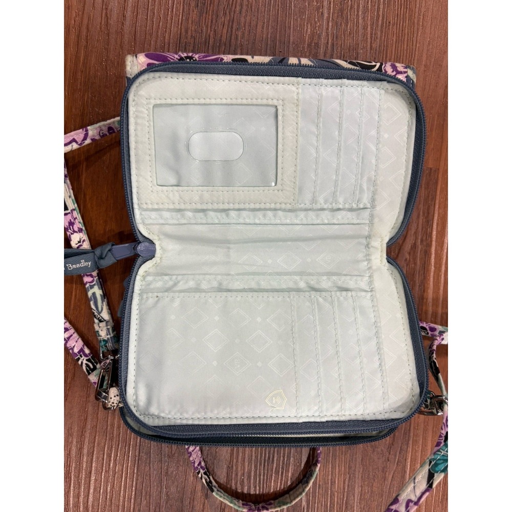Vera Bradley Julia HELLO DAHLIA Crossbody Handbag Quilted Purse - Picture 7 of 12